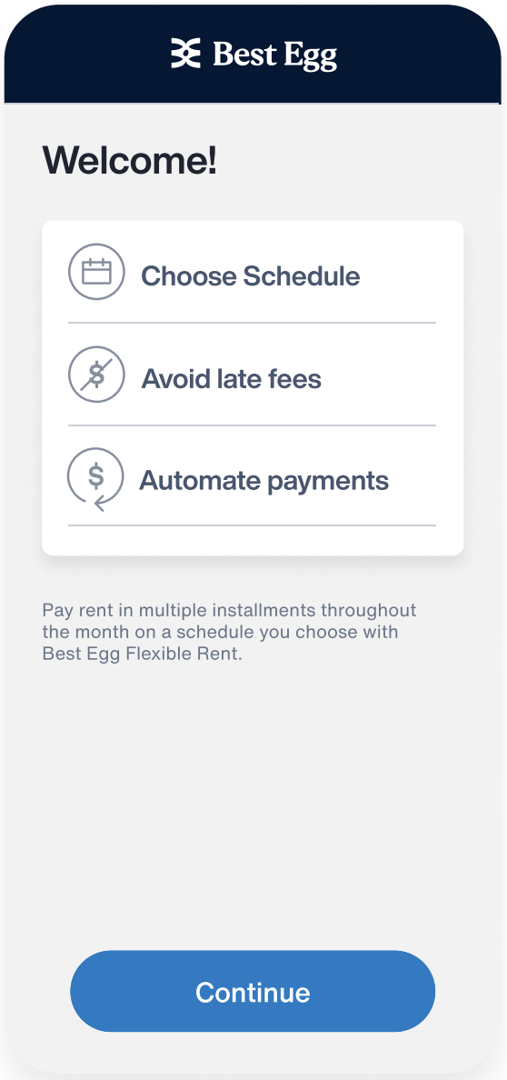 Best Egg rent payment app 