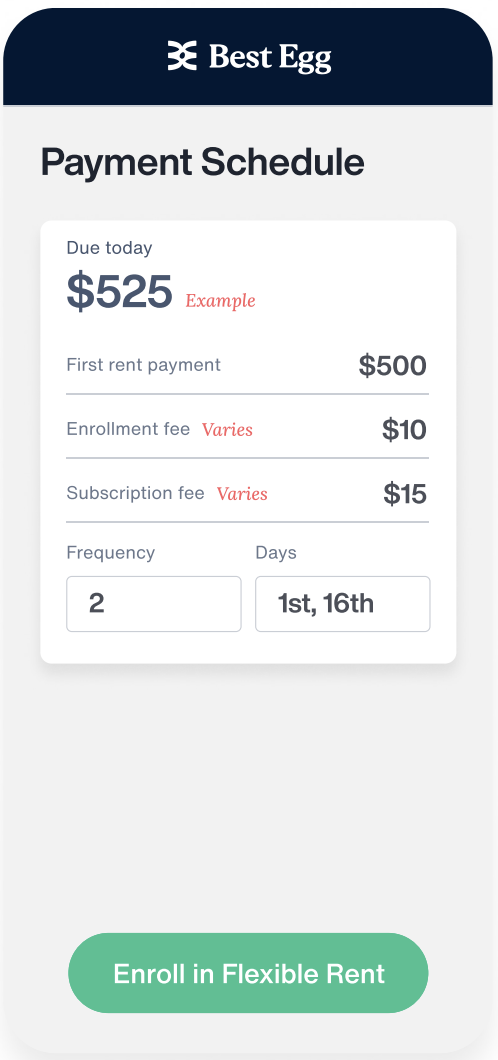 BestEgg payment app through AppFolio for Boyd Homes