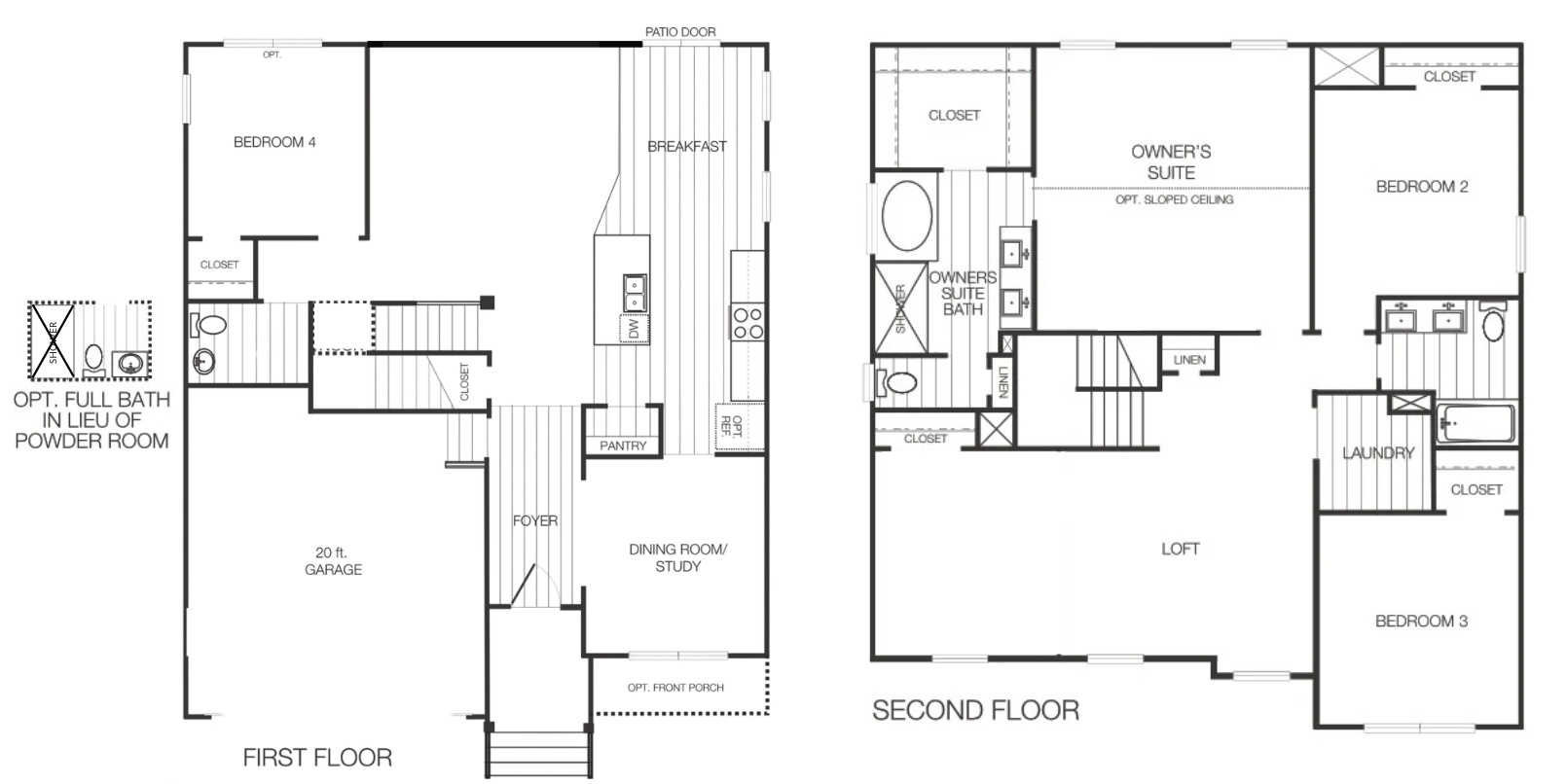 elmsted-2-6 Floor plan for the Elmsted lot 2 section 6 for sale in Castleton by Boyd Homes.