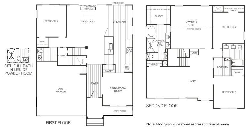 elmsted-79-6 Floor plan for the Elmsted lot 79 section 6 for sale in Castleton by Boyd Homes.