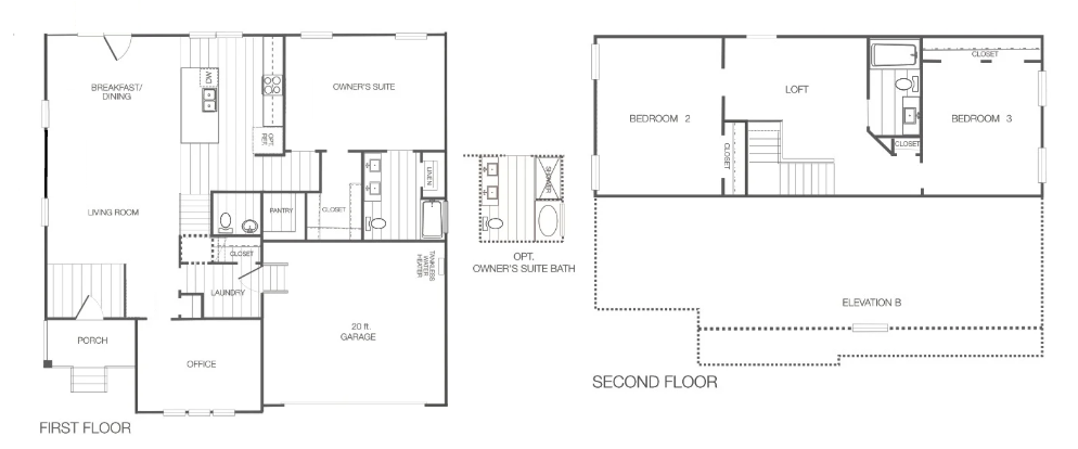 juniper-74-6 Floor plan for the Juniper lot 74 section 6 for sale in Castleton by Boyd Homes.
